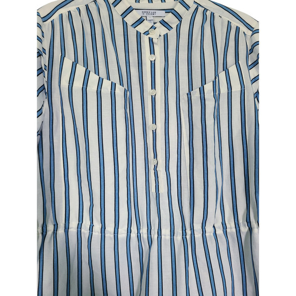 10 Crosby Derek Lam Striped Blouse Top Size 6 - Picture 3 of 8